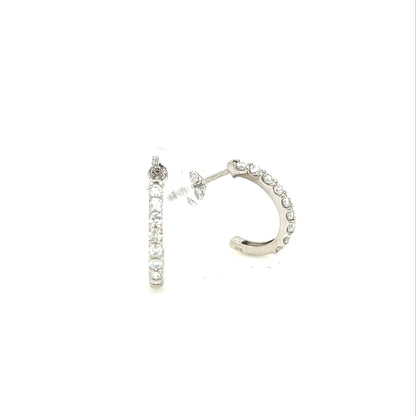 9 Dia Half Hoop Earrings 0.3ct - JMW Jewelry Wholesale