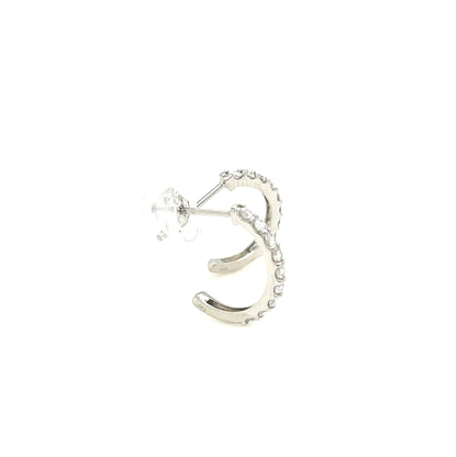 9 Dia Half Hoop Earrings 0.3ct - JMW Jewelry Wholesale