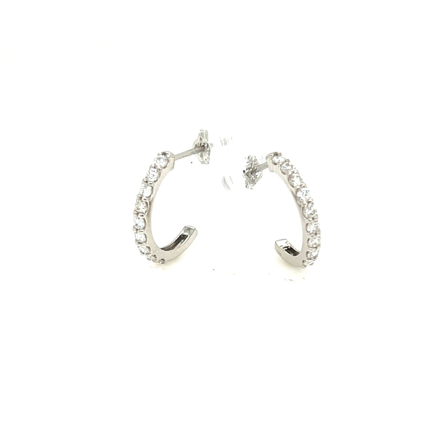 9 Dia Half Hoop Earrings 0.3ct - JMW Jewelry Wholesale