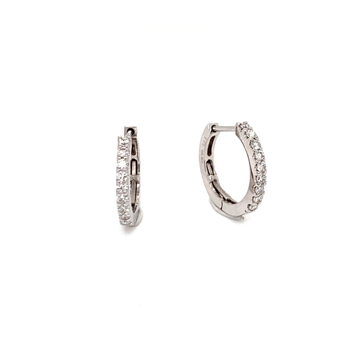 9 Dia Hoop Earrings 0.3ct - JMW Jewelry Wholesale