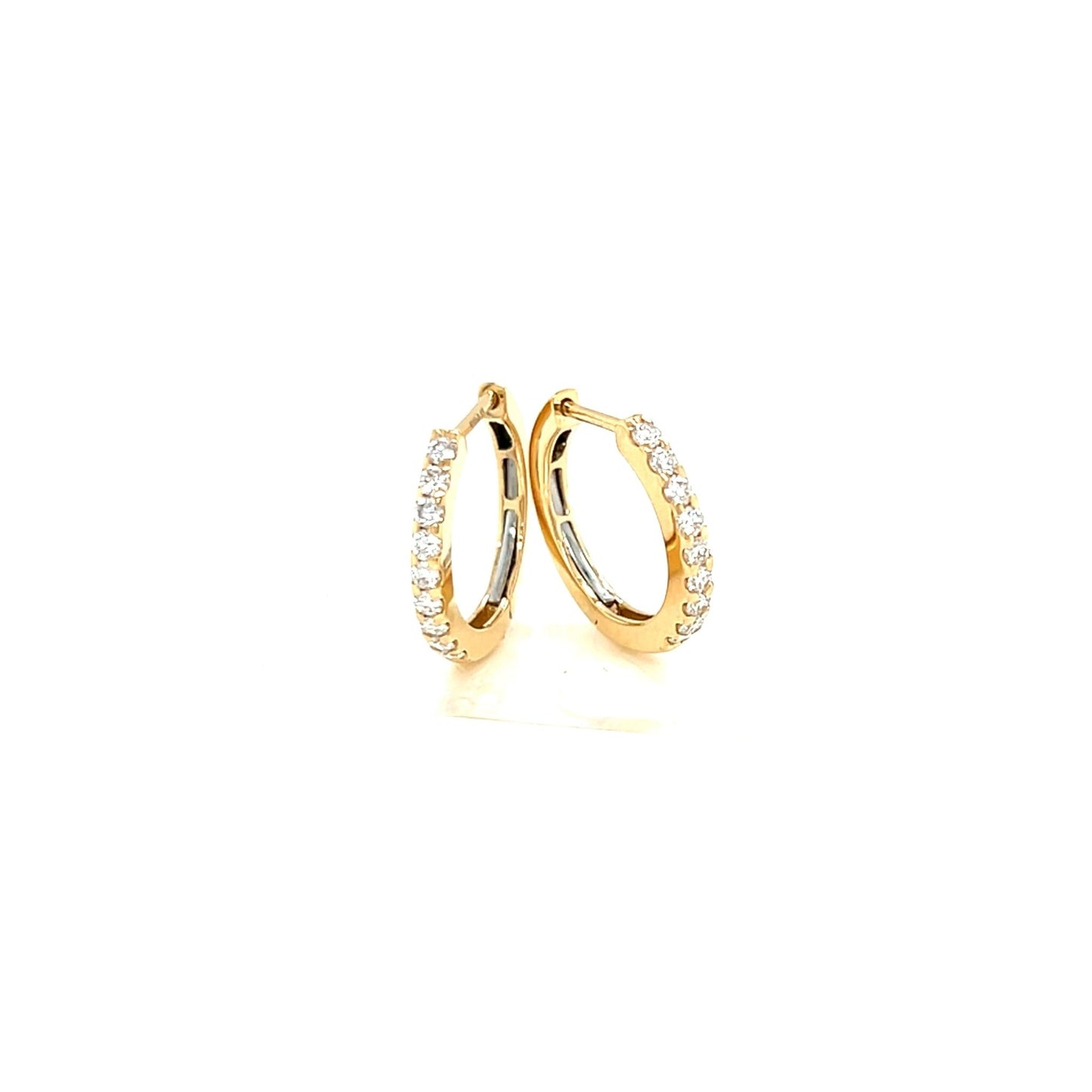 9 Dia Hoop Earrings V 0.3ct - JMW Jewelry Wholesale