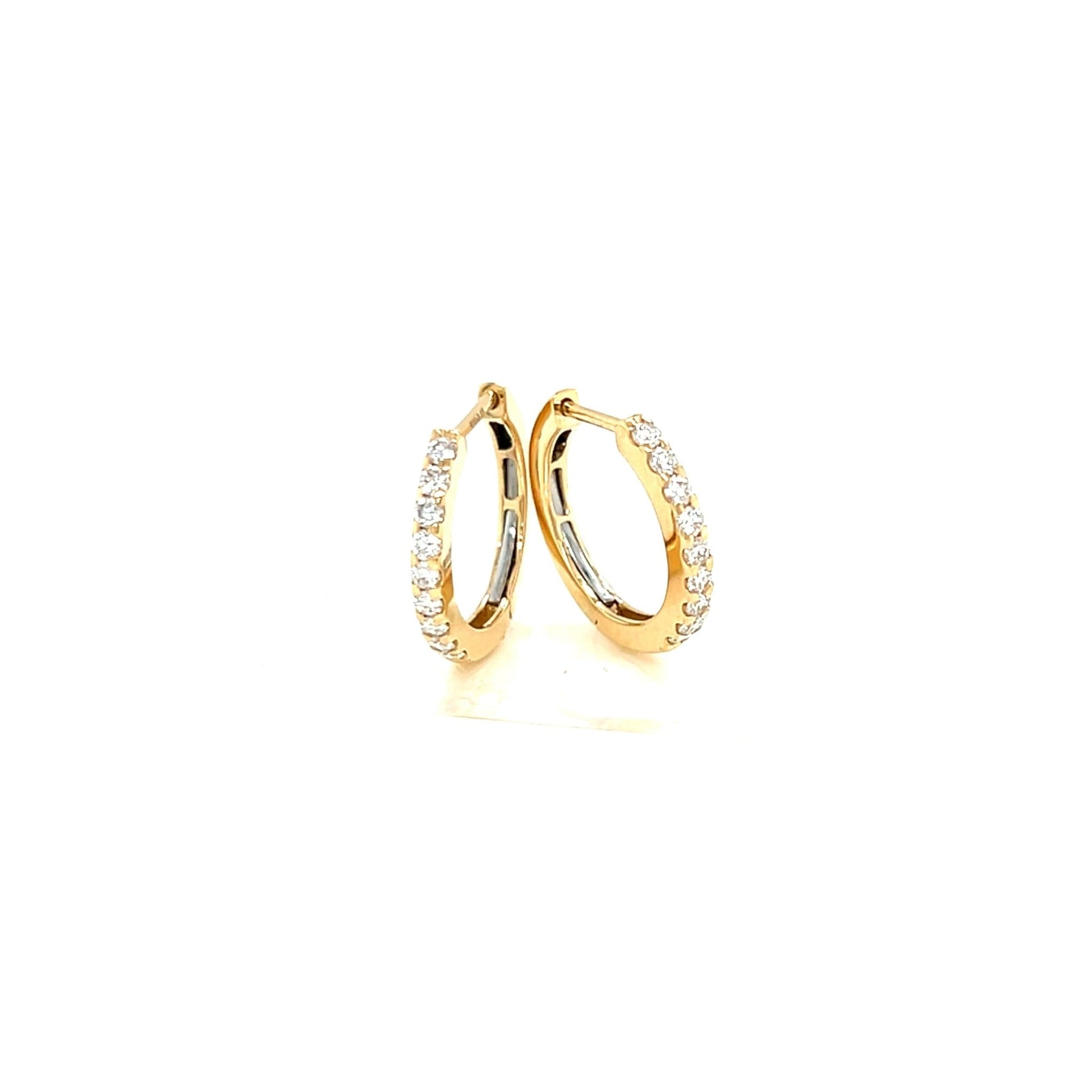 9 Dia Hoop Earrings V 0.3ct - JMW Jewelry Wholesale