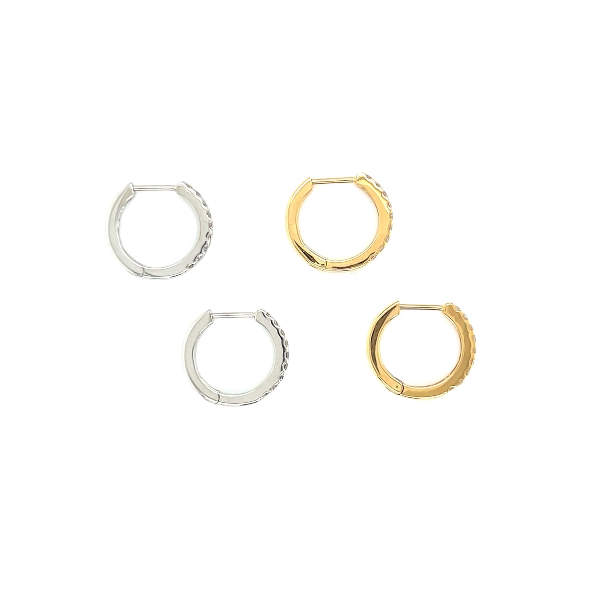 9 Dia Hoop Earrings V 0.3ct - JMW Jewelry Wholesale