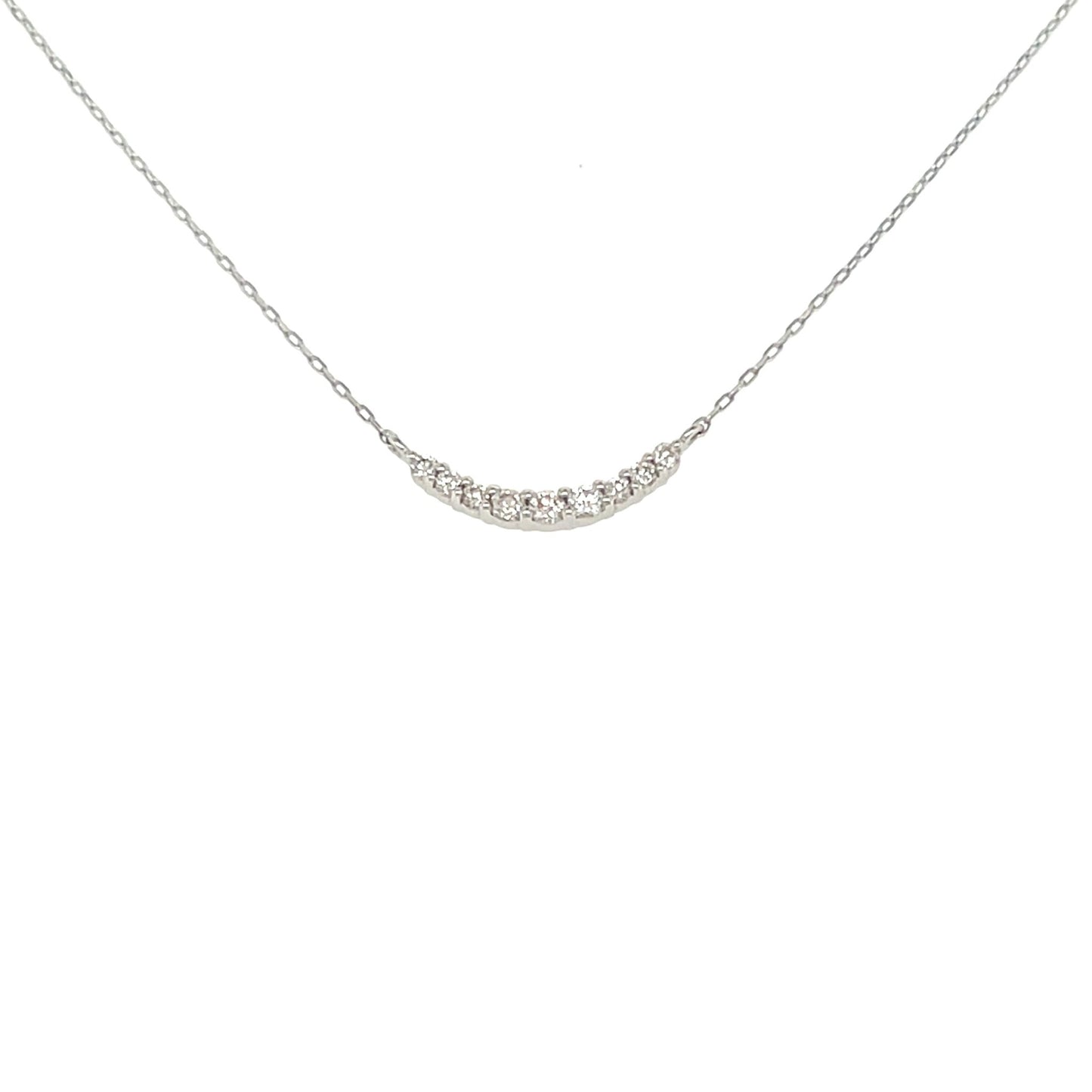 9 Dia Smile Necklace 0.08ct - JMW Jewelry Wholesale