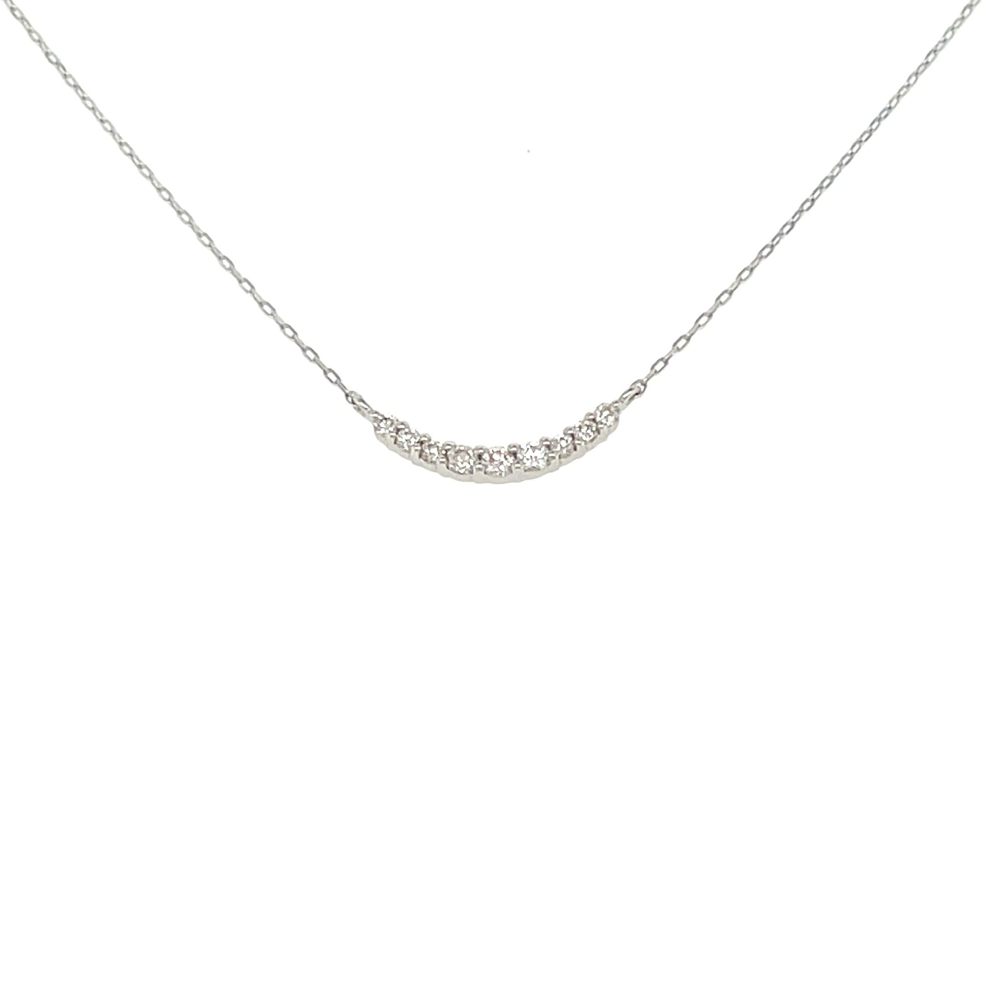 9 Dia Smile Necklace 0.08ct - JMW Jewelry Wholesale