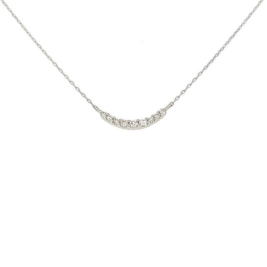 9 Dia Smile Necklace 0.08ct - JMW Jewelry Wholesale