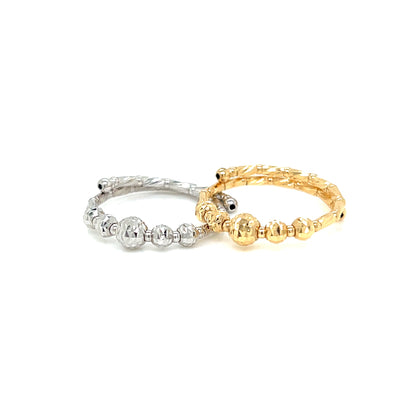 Gold Ball S Flexi Ring