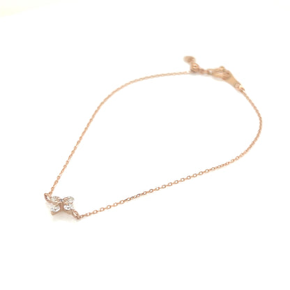 Cross Flower Bracelet 0.12ct