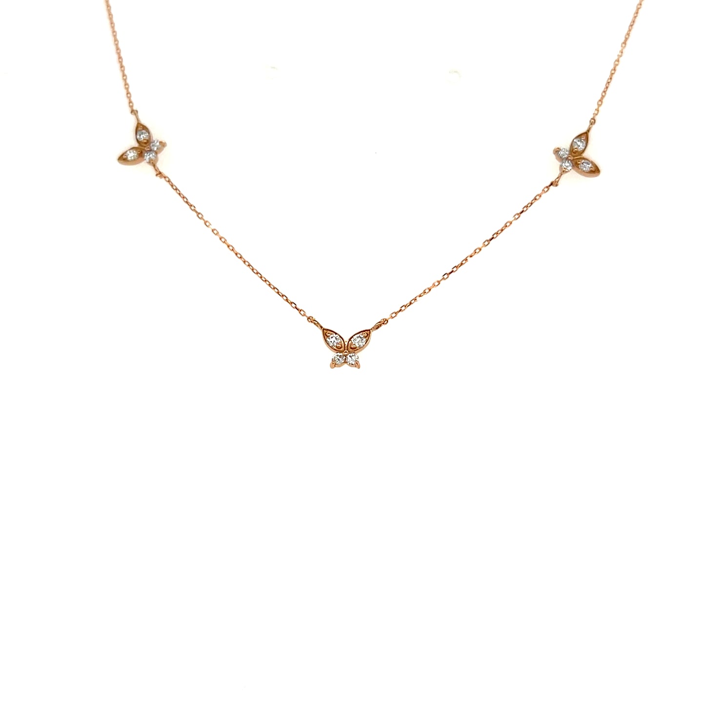 Trio Butterfly Necklace 0.24ct