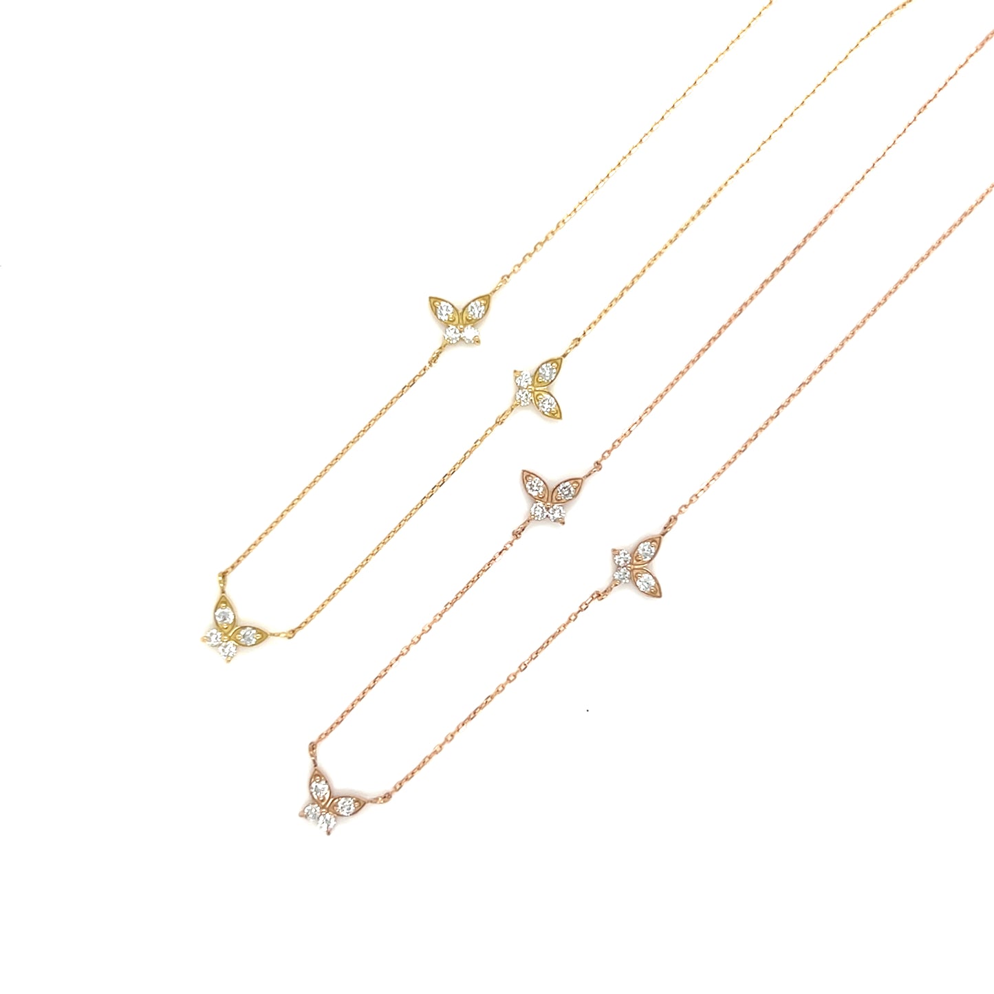 Trio Butterfly Necklace 0.24ct