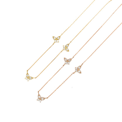 Trio Butterfly Necklace 0.24ct