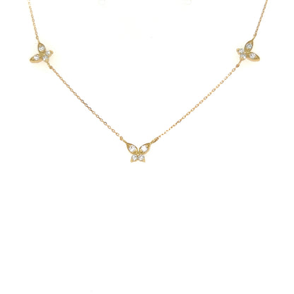 Trio Butterfly Necklace 0.24ct