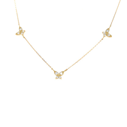 Trio Butterfly Necklace 0.24ct