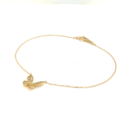 Whole Dia 3D Butterfly Bracelet 0.1ct