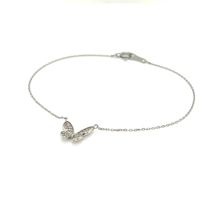 Whole Dia 3D Butterfly Bracelet 0.1ct