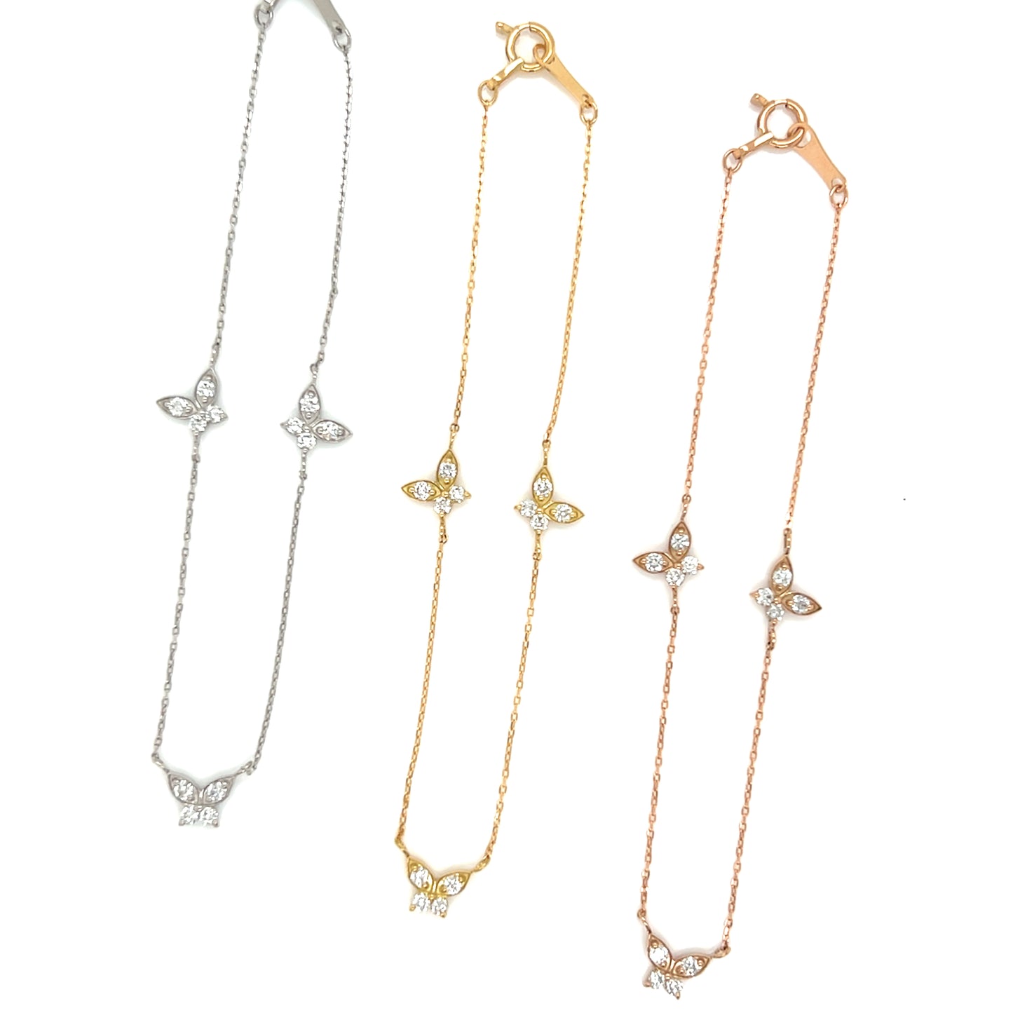 Triple Butterfly Bracelet 0.24ct