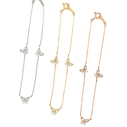 Trio Butterfly Bracelet 0.24ct