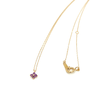 Amethyst Clover Necklace