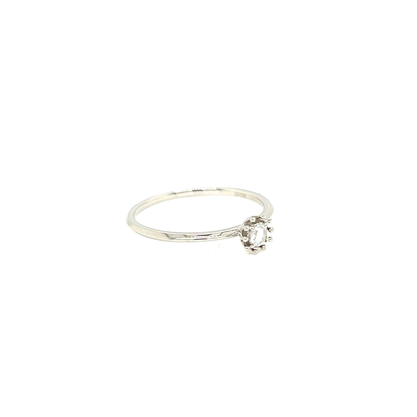 Rose cut Single Dia Sunflower Ring 0.08ct