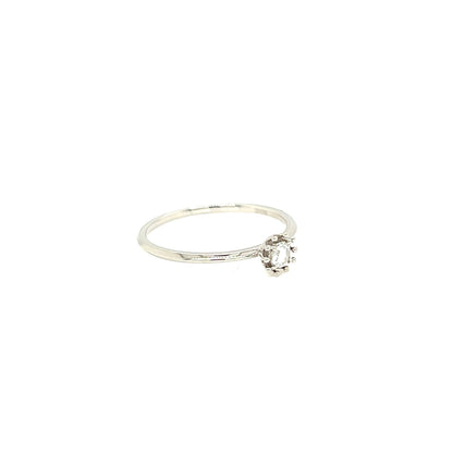 Rose cut Single Dia Sunflower Ring 0.08ct