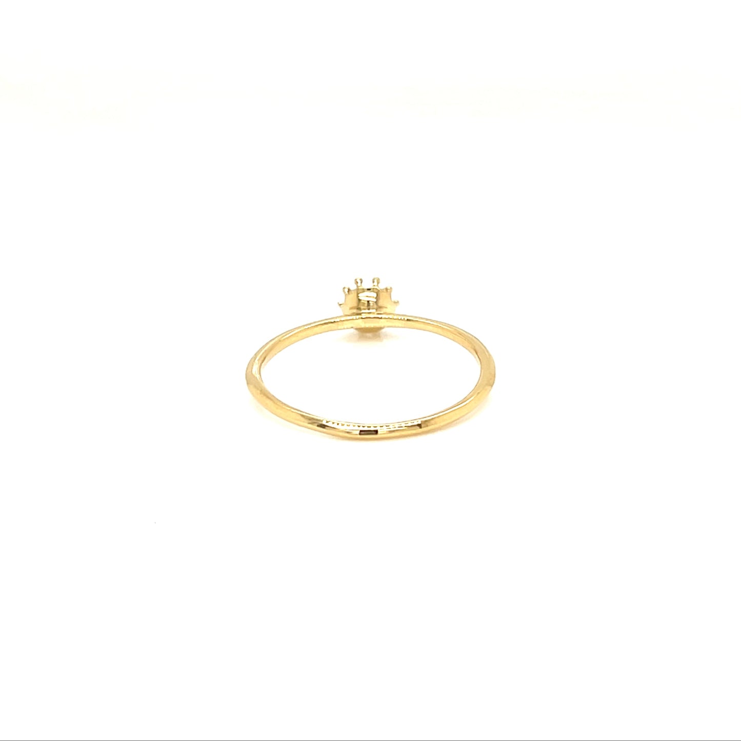 Rose cut Single Dia Sunflower Ring 0.08ct