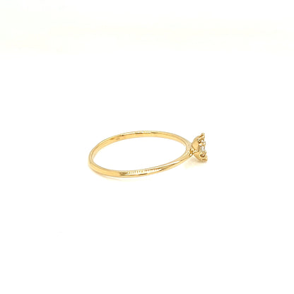Rose cut Single Dia Sunflower Ring 0.08ct