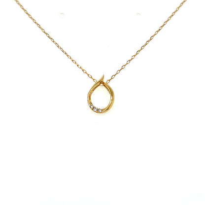 HC Waterdrop Dangle Dia Necklace 0.2/0.03ct