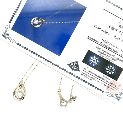 HC Waterdrop Dangle Dia Necklace 0.2/0.03ct