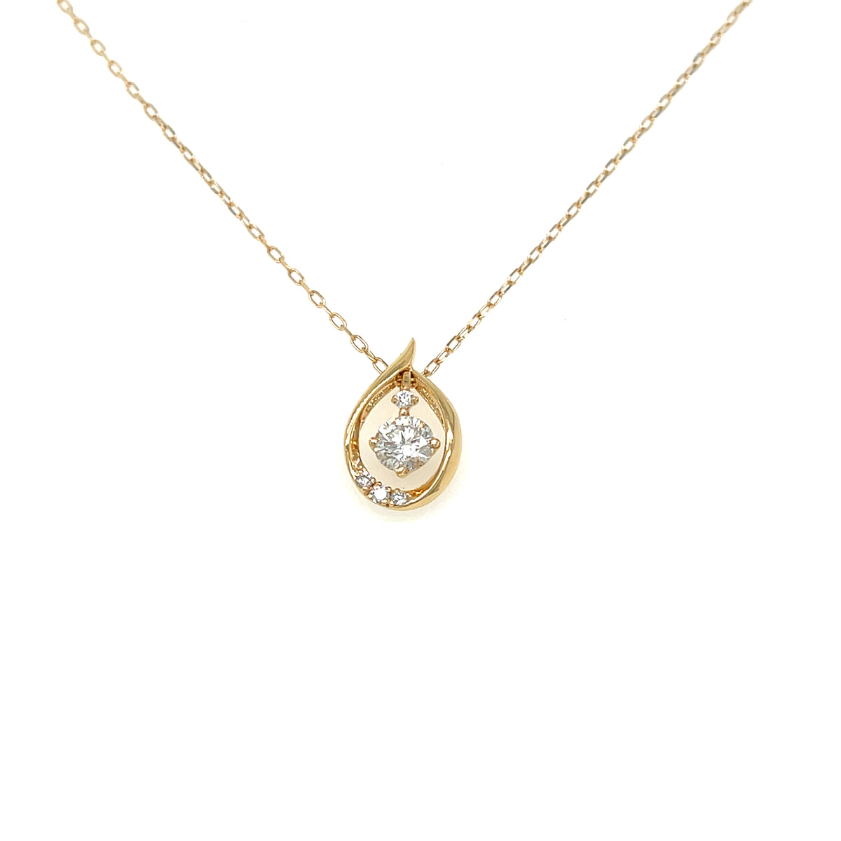 HC Waterdrop Dangle Dia Necklace 0.2/0.03ct
