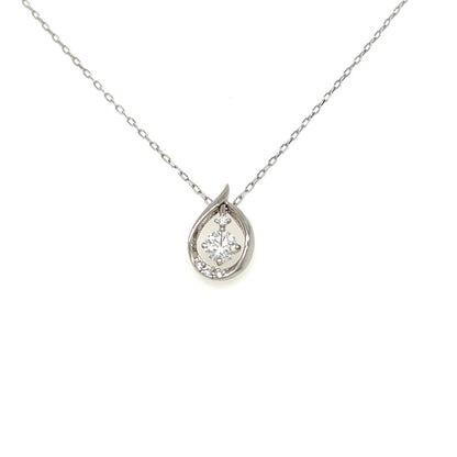 HC Waterdrop Dangle Dia Necklace 0.2/0.03ct