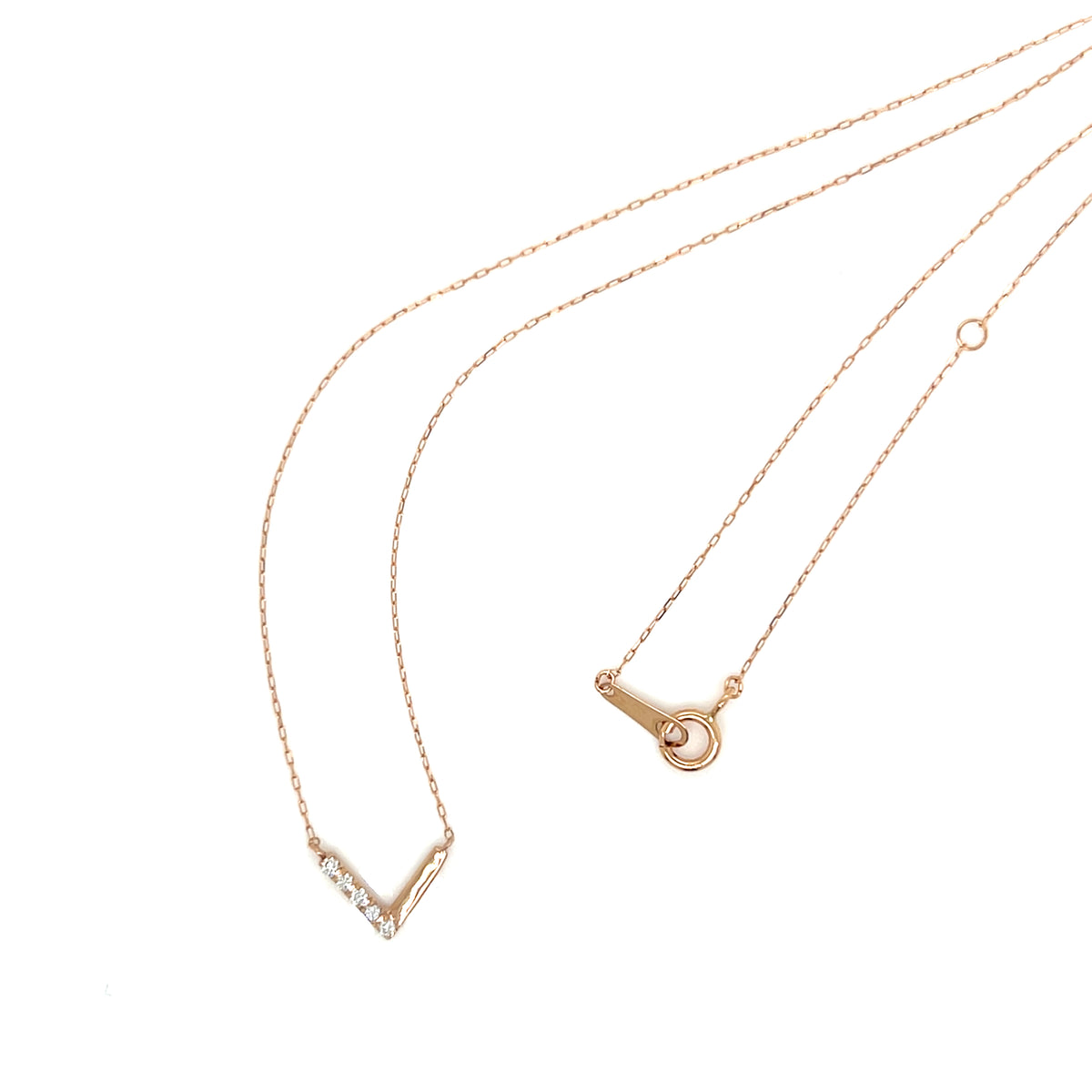 V shape Necklace 0.05ct