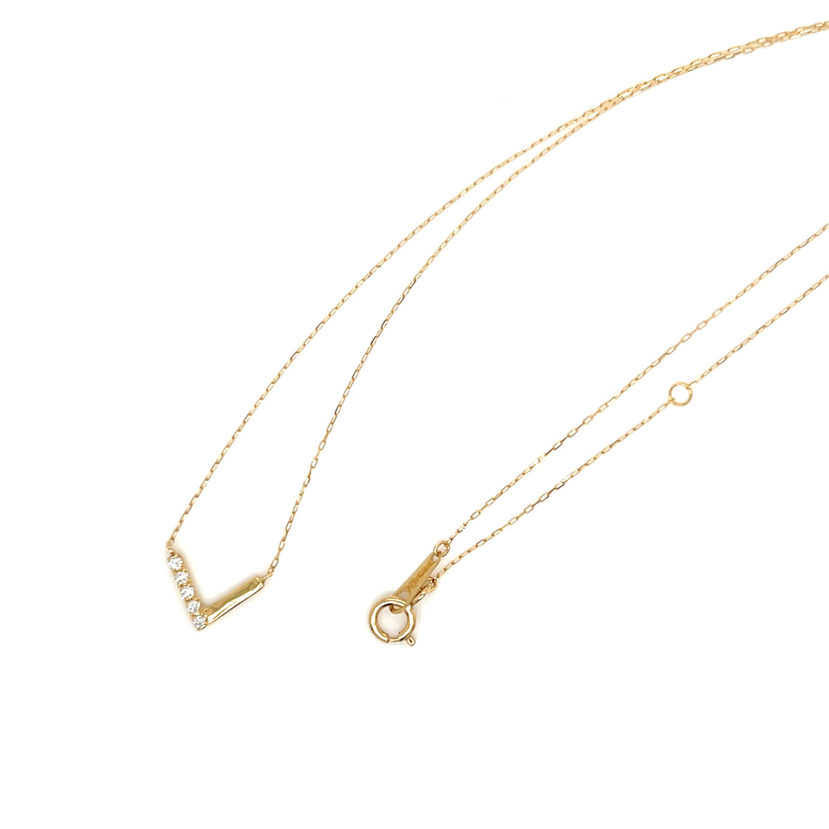 V shape Necklace 0.05ct