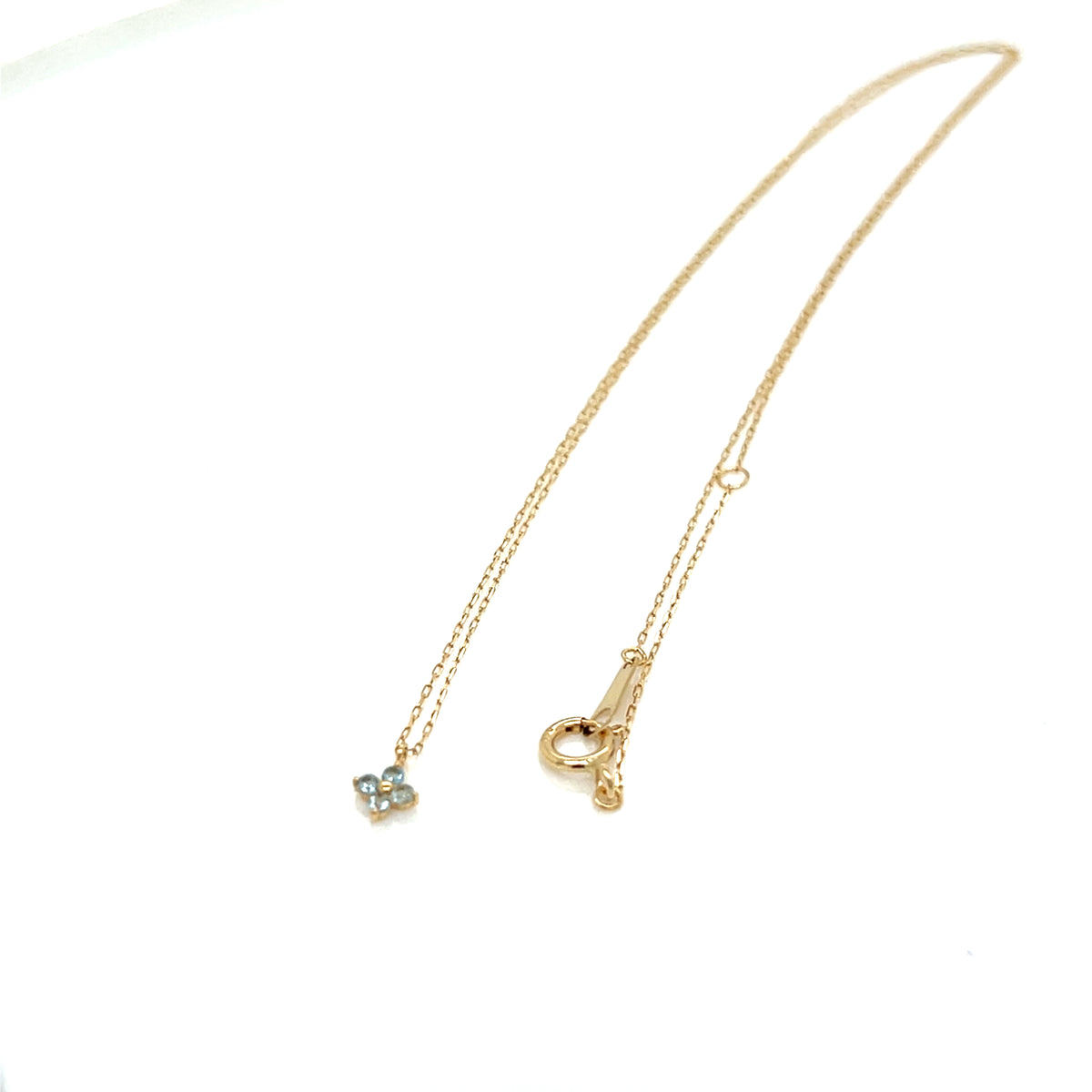 Aquamarine Clover Necklace