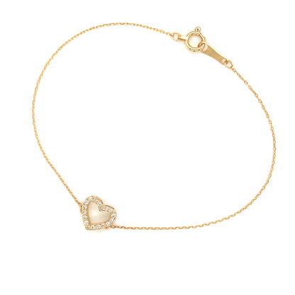 Hollow Heart Bracelet 0.08ct
