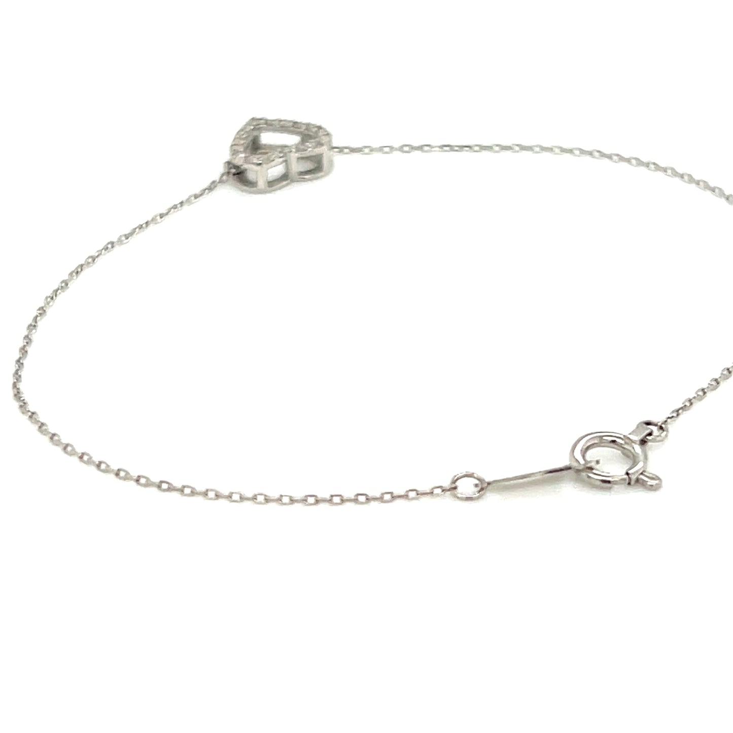 Hollow Heart Bracelet 0.08ct