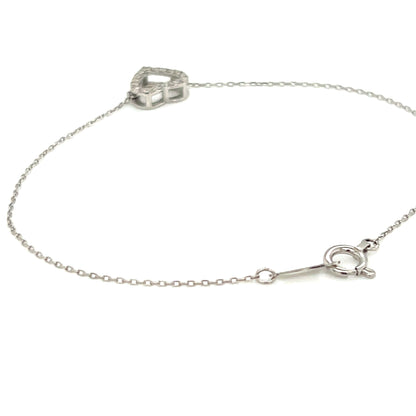 Hollow Heart Bracelet 0.08ct