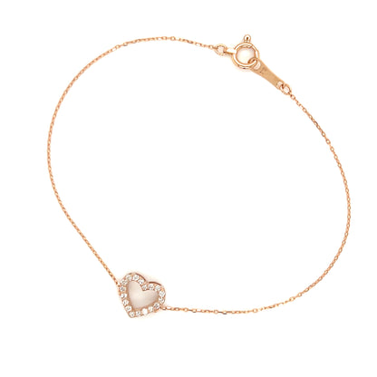 Hollow Heart Bracelet 0.08ct