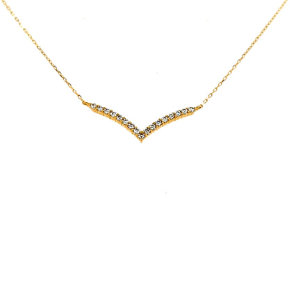 Streamline V Shape Necklace 0.15ct