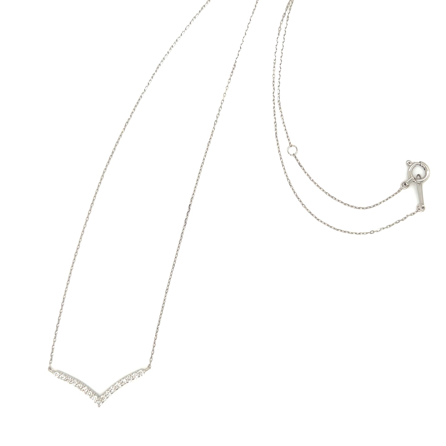 Streamline V Shape Necklace 0.15ct