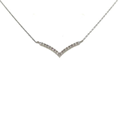Streamline V Shape Necklace 0.15ct