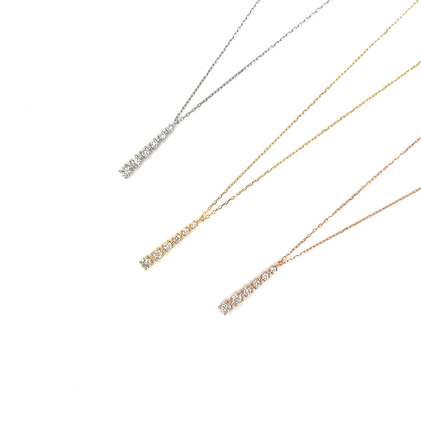 Gradual Row Necklace 0.15ct