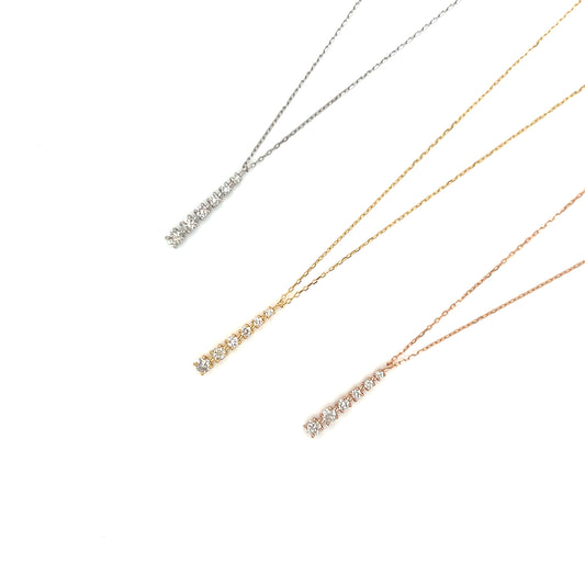 Gradual Row Necklace 0.15ct
