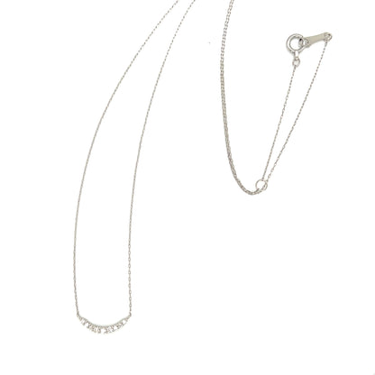 9 Dia Smile Necklace 0.08ct