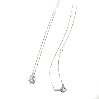 Floating Dia Horseshoe Necklace 0.12ct