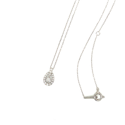 Floating Dia Horseshoe Necklace 0.12ct