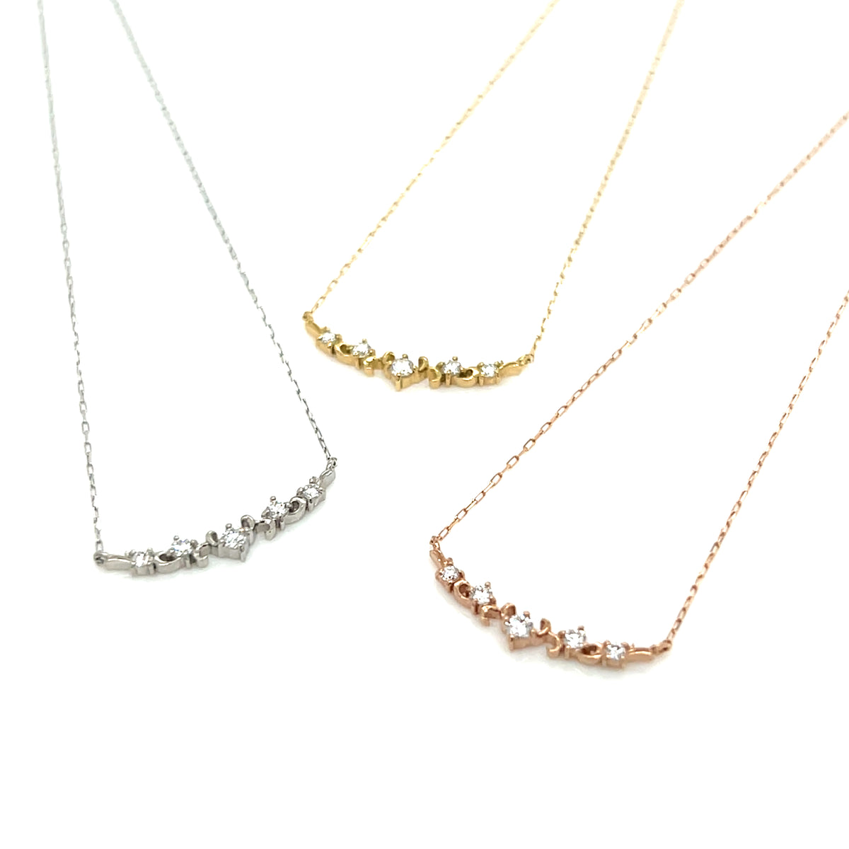 Arc Smile Necklace 0.07ct