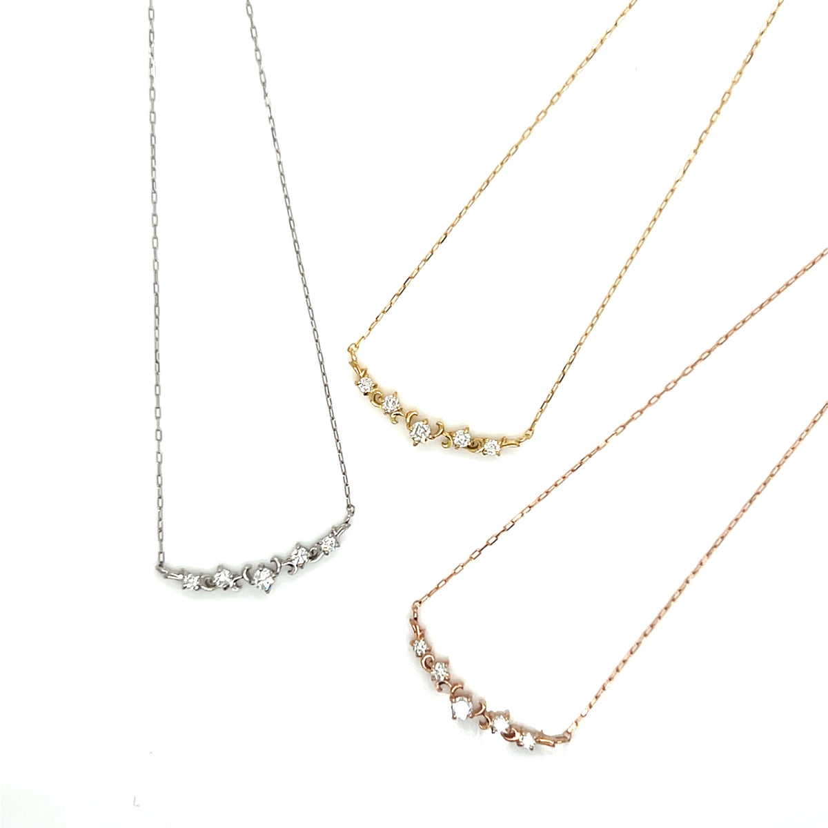Arc Smile Necklace 0.07ct