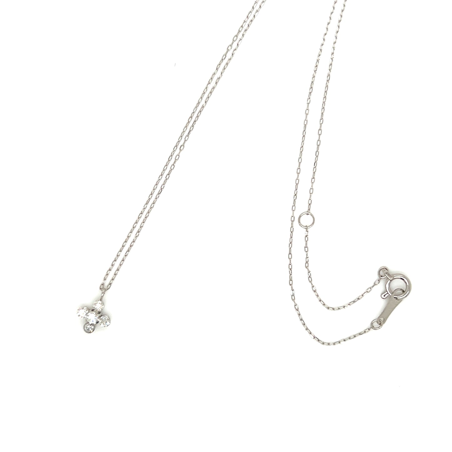 Cross Flower Necklace 0.2ct