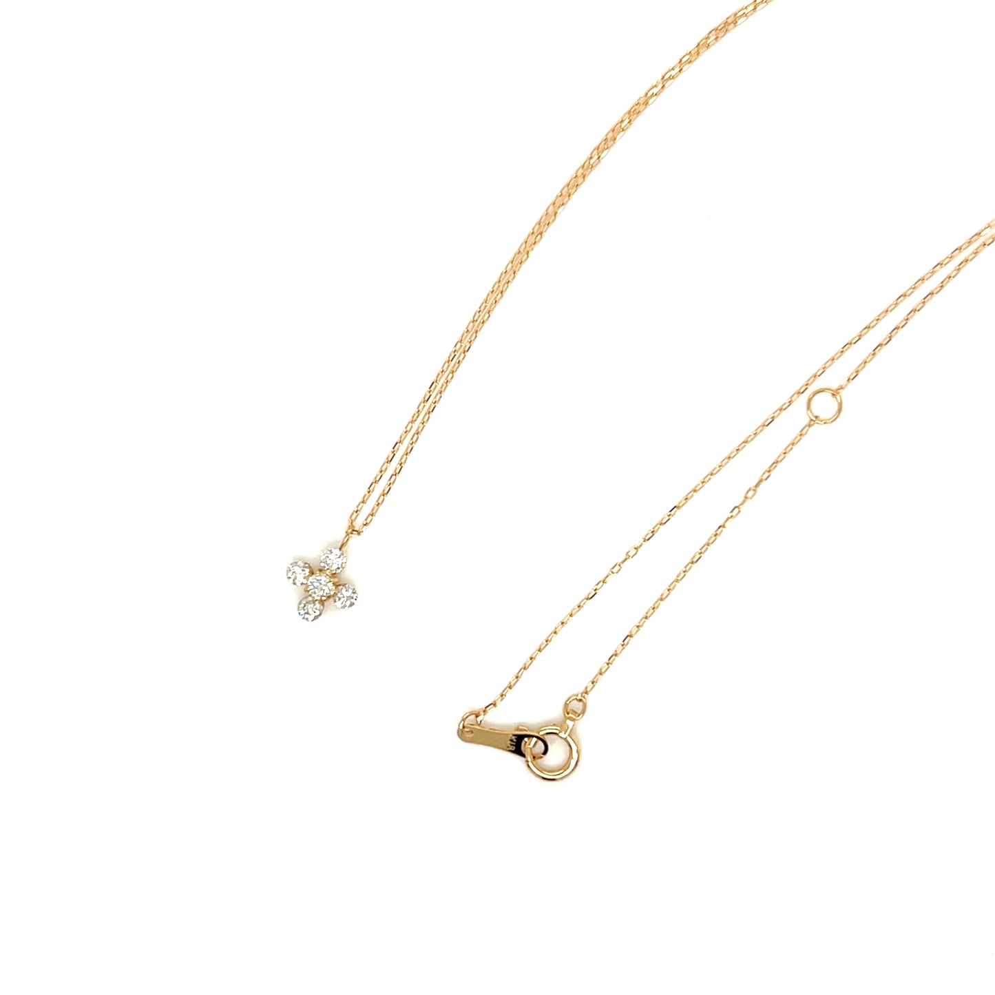 Cross Flower Necklace 0.2ct