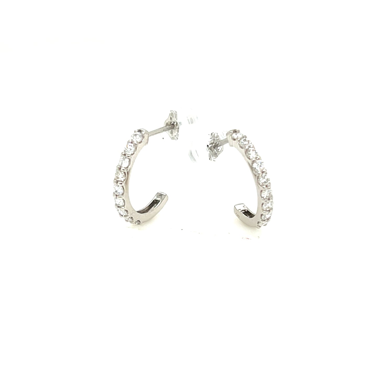 9 Dia Half Hoop Earrings 0.3ct